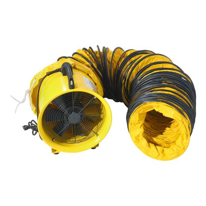 12 in 2300cfm Heavy Duty industrial blower with 25-Foot flexible PVC Hoses