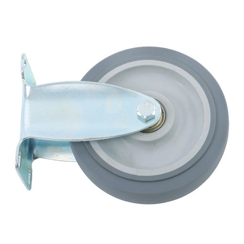 4Pcs Swivel Rubber Caster + 4 fixed wheels Total 8Pcs 5-Inch Grey Casters