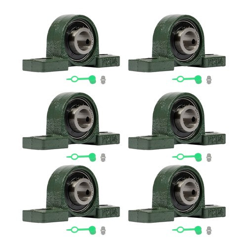 6× UCP204-12 Pillow Block Mounted Ball Bearing 3/4" Bore Cast Iron Base