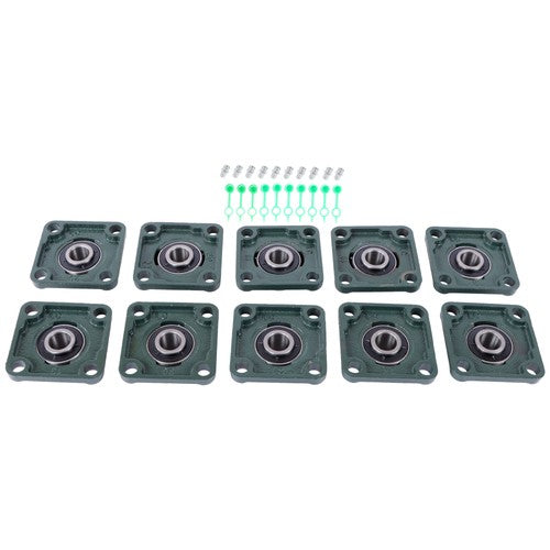 10 Pcs UCP204-12 Pillow Block Flange Bearing 3/4" Bore 4 Bolt Solid Base