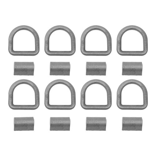 {8 Pack} 5/8" Heavy Duty Weld-On Forged D Ring Fracture Strength 18000 LBS