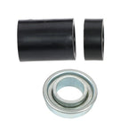 2PCS 14.5x4-8 Solid Wheels w/Toothed Tread, Silver Hub Black&Silver Replace Tire
