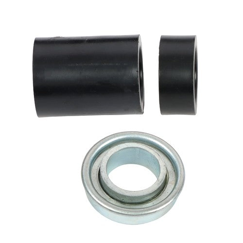 2PCS 14.5x4-8 Solid Wheels w/Toothed Tread, Silver Hub Black&Silver Replace Tire