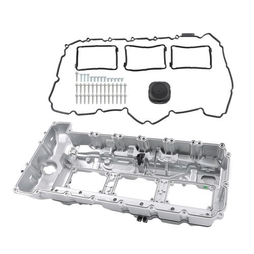 For BMW 135i 335i 535i 640i 740i X3 X5 N55 Aluminum Valve Cover w/ Gasket & Cap