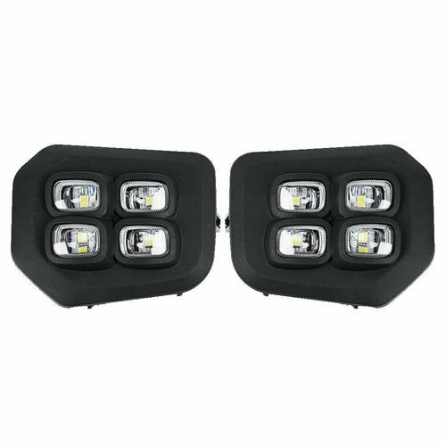 Fit 2016-2022 Toyota Tacoma 4-Eyes DRL LED White&Amber Fog lights Turn signal
