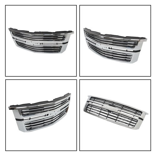 Chrome Front Upper Grille For Chevy Tahoe/Suburban LTZ 2015 2016 2017-2020