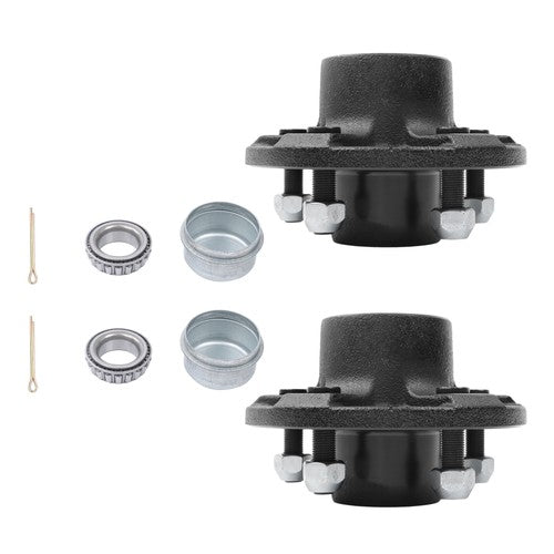 2-Pack Pre-assembled 5-Lug 4.5"Trailer Wheel Hub For 3,500 lbs #84 Trailer Axle