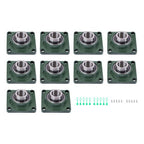 10 Pack UCF208-24 Pillow Block Bearing 1 1/2" Bore 4-Bolt Self-Alignment