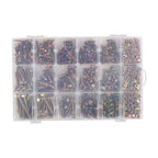 1640Pack M4 M5 M6 Stainless Steel Nuts Flat and Bolts & Lock Washers Sorting Kit