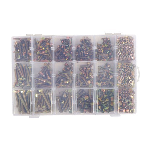 1640Pack M4 M5 M6 Stainless Steel Nuts Flat and Bolts & Lock Washers Sorting Kit