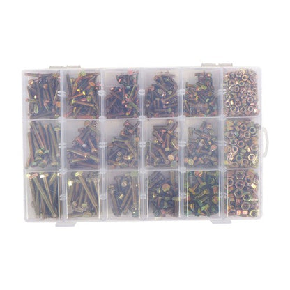 1640Pack M4 M5 M6 Stainless Steel Nuts Flat and Bolts & Lock Washers Sorting Kit