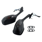 Black Mirrors Smoke Turn Signals For Suzuki GSXR 600 750 1000 2005-2015