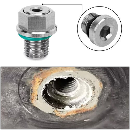 M12.1-1.25x15mm Oil Drain Plug Self-tapping Piggyback Stainless Steel Repair Kit