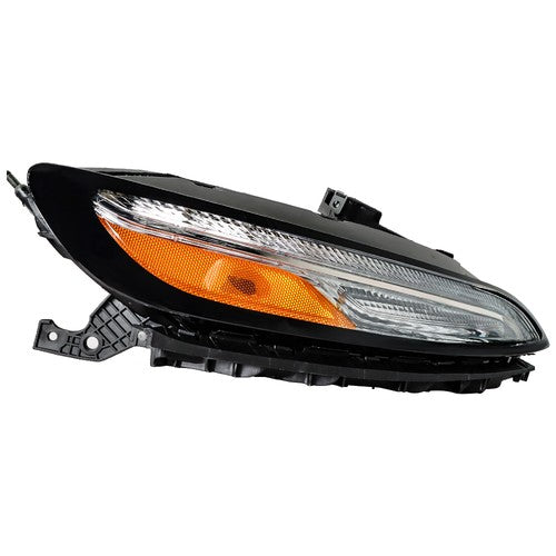 Chrome Passenger Side Halogen Headlight For Jeep Cherokee 2014-18 White LED DRL
