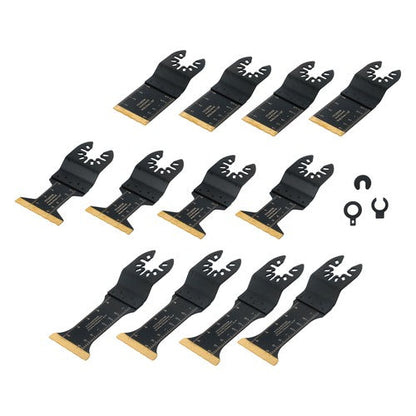 For Metal Wood Plastic Cuts 12 Pcs Titanium Oscillating Saw Blades