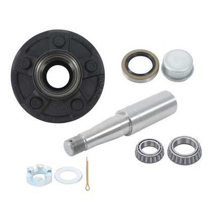 1 Set Fit For 5 on 4.5" Wheel Hub Kit and 8.25" Round #84 Spindle (7-Piece Set)
