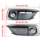 Pair Front Bumper Chrome Fog Light w/Cover For 2019-2020 Honda Civic Sedan/Coupe