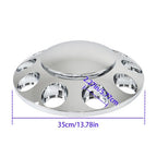 Wheel Axle Hub Cover Kit Semi Truck Wheel Front 33mm Nut Covers Set 2 Of Chrome