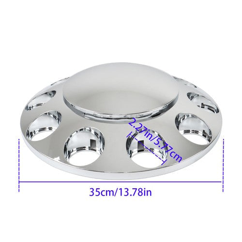 Wheel Axle Hub Cover Kit Semi Truck Wheel Front 33mm Nut Covers Set 2 Of Chrome