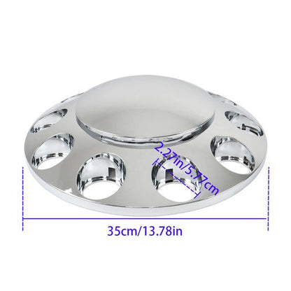 Wheel Axle Hub Cover Kit Semi Truck Wheel Front 33mm Nut Covers Set 2 Of Chrome