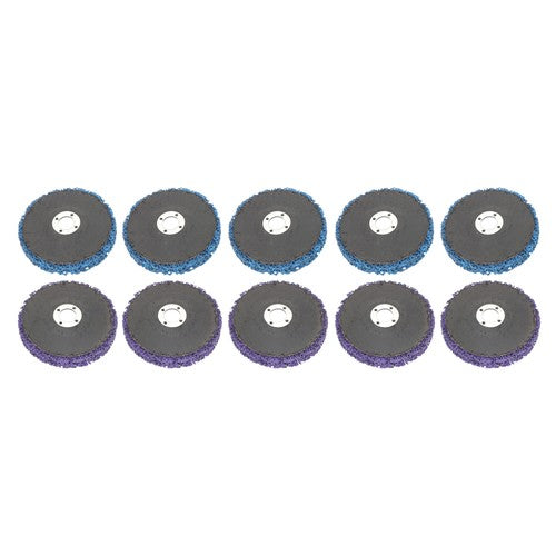 (5 pieces each in purple and blue) 10 Pack of 4' x 5/8' Diamond Discs