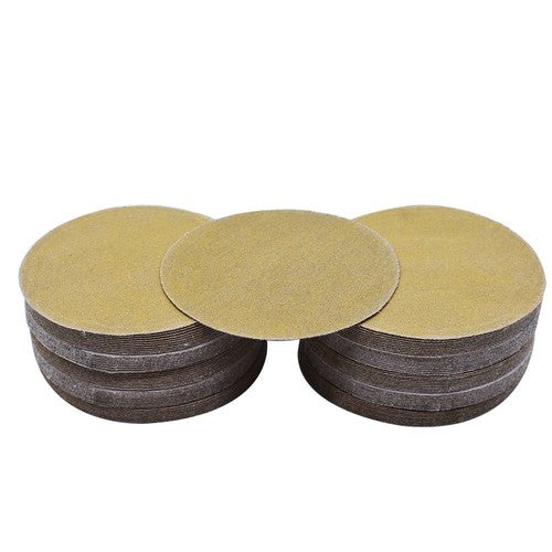 NO-Hole Sand Paper 5 Inch Hook Loop Pads Sanding Disc Flocking 80 Grit 100 Pack