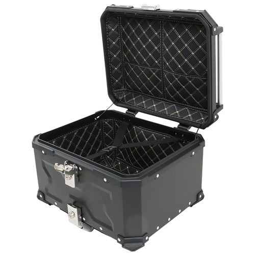 55L Motorcycle Top Case Tail Box Waterproof Luggage Scooter Trunk Storage Black