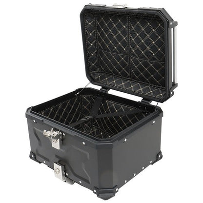 55L Motorcycle Top Case Tail Box Waterproof Luggage Scooter Trunk Storage Black