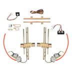 Set 2 Door Street Hot Rat Rod Flat Glass Power Window w/ Switches Wiring NEW