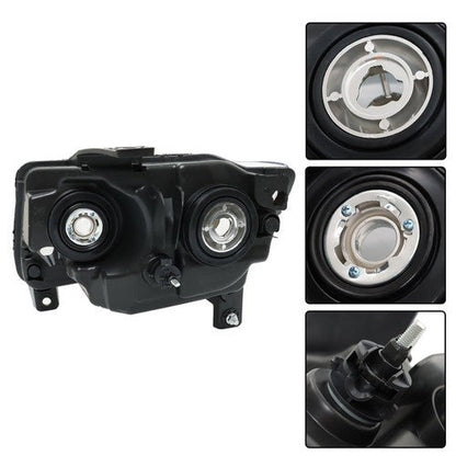 Halogen Clear Pair Chrome For Jeep Grand Cherokee 11-13 Compass 11-17 Headlights