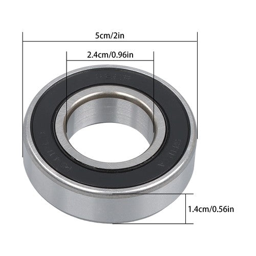 1641-2RS Ball Bearing 1" x 2" x 9/16 Rubber Sealed (Qty 4)