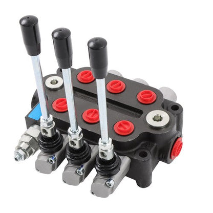 3 Spool 25 GPM Hydraulic Directional Control Valve Tractor Loader Double Acting