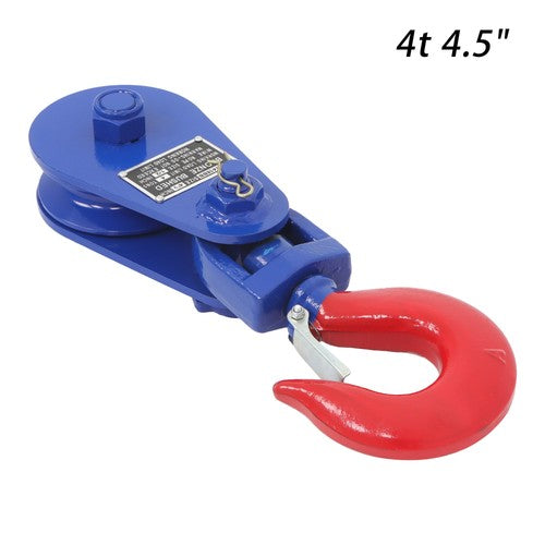8800 Lbs Snatch Block with Swivel Shackle, 4.5" Sheave, 1/2" Wire Rope