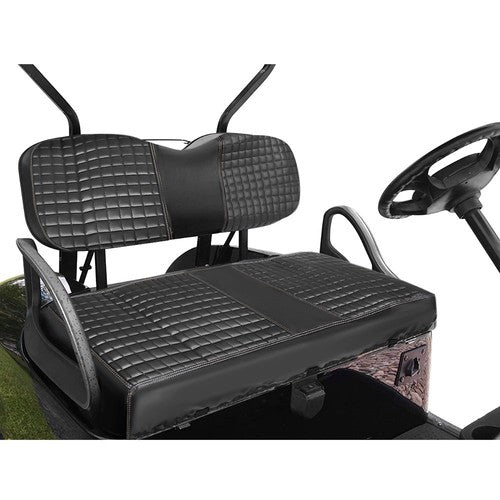 Golf Cart Diamond Seat Cover Kit For Club Car Precedent Seat Cushion Black