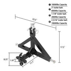 For Kubota Tractor Trailer Hitch Receiver Drawbar Quick Hitch Adapter 3 Point 2"