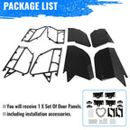 4 Piece Aluminum Door Panel Powder Coated for Can Am X3 Full Doors 17 18 19 20-2024