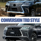 For 2016-2021 Lexus LX570 Luxury Grill Front Upper Grille Chrome Black NEW Style