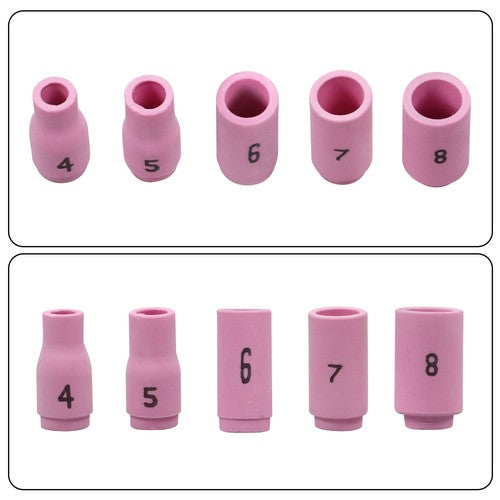 49Pcs #10 Pyrex Glass Kit TIG Torch Short Tube Gas Lens for WP-17/18/26