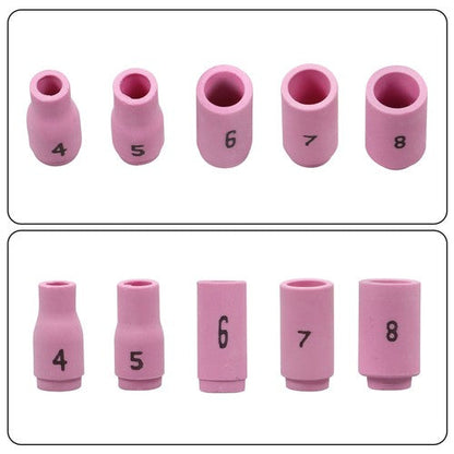 49Pcs #10 Pyrex Glass Kit TIG Torch Short Tube Gas Lens for WP-17/18/26