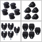 5-piece set 2" Office Chair Rubber Caster Swivel Wheels Black, 360° steering