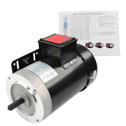 1800 RPM 2 HP General Electric Motor 3 Phase 56C Frame TEFC 230 / 460 Volt New