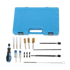 19PC Diesel Injector Seat Cleaning Set Engines Injector Seat Cleanner Brush Kit