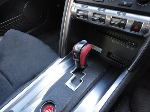 Shifter Shift Lever Knob Red Black Leather for 2008-2016 for Nissan GTR R35