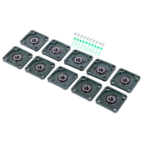 10 Pcs UCP204-12 Pillow Block Flange Bearing 3/4" Bore 4 Bolt Solid Base