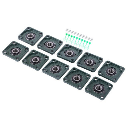 10 Pcs UCP204-12 Pillow Block Flange Bearing 3/4" Bore 4 Bolt Solid Base