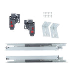 1 Pairs Undermount Drawer Slides 18 inch Undermount Soft Close Drawer Slides