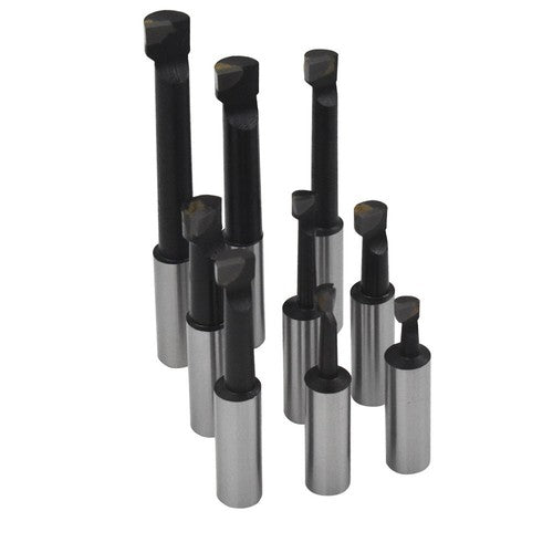 1/2" BORING BAR SET PRO QUALITY 9 PCS CARBIDE TIPPED BARS 1/2" SHANK LATHE TOOL
