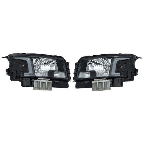 Headlight Replacement Fit For Nissan Frontier 2022-2023 LH+RH Clear Lens Halogen