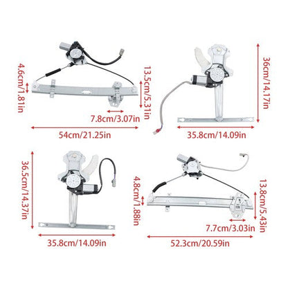 4Pcs For Honda Accord 1998-2002 Power Window Regulator Front & Rear w/Motor NEW