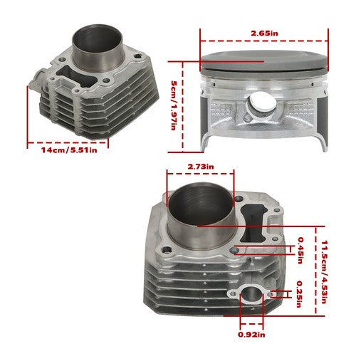 For KAWASAKI KLF250-A BAYOU 250 2003-2011 Cylinder Piston Gasket Kit